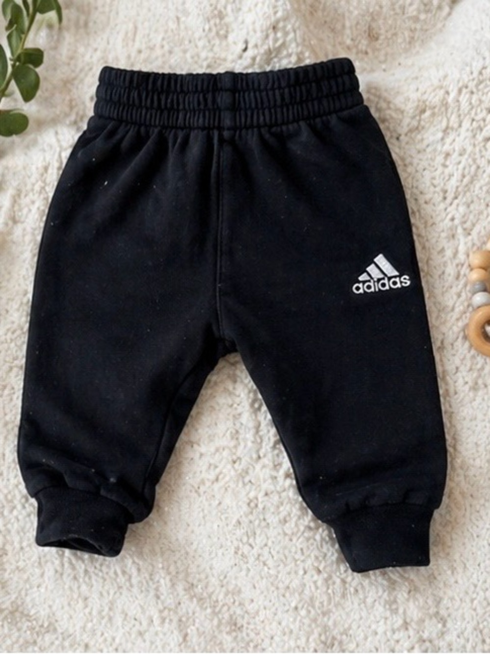 3M Adidas Black Jogger Sweatpants Infant